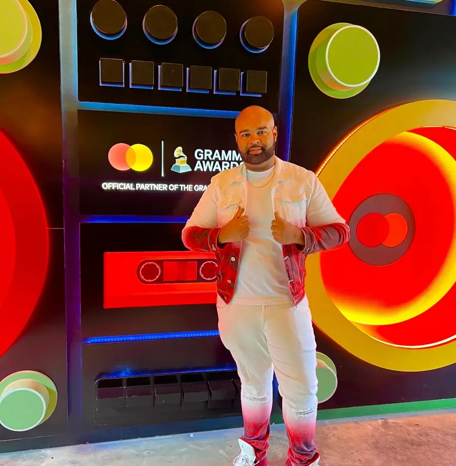 D’Antré Cole at the Grammy Awards Mastercard installation