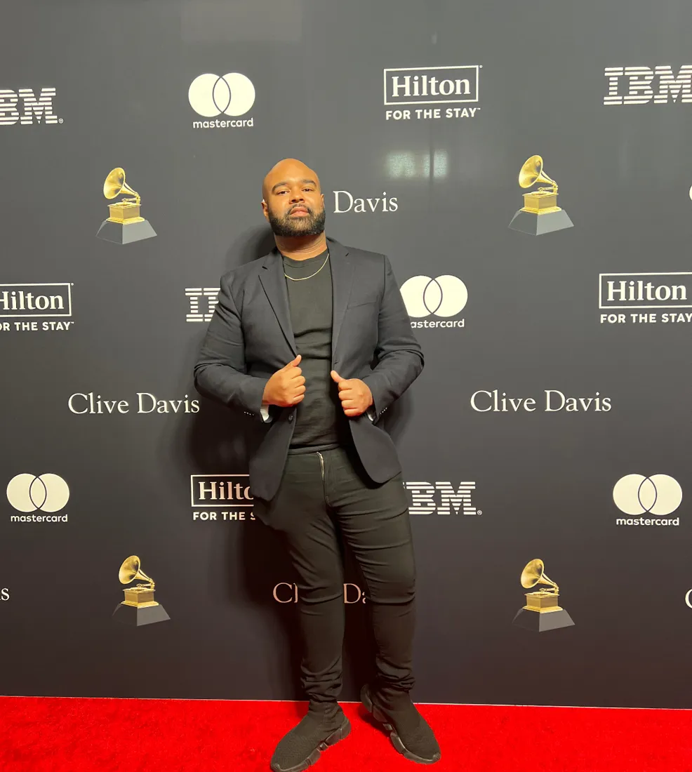 D’Antré Cole at the Clive Davis Pre-Grammy Gala